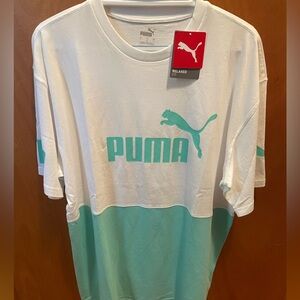 Men’s Puma Colorblock Tee- Relaxed Fit- Misty Burst-Warm